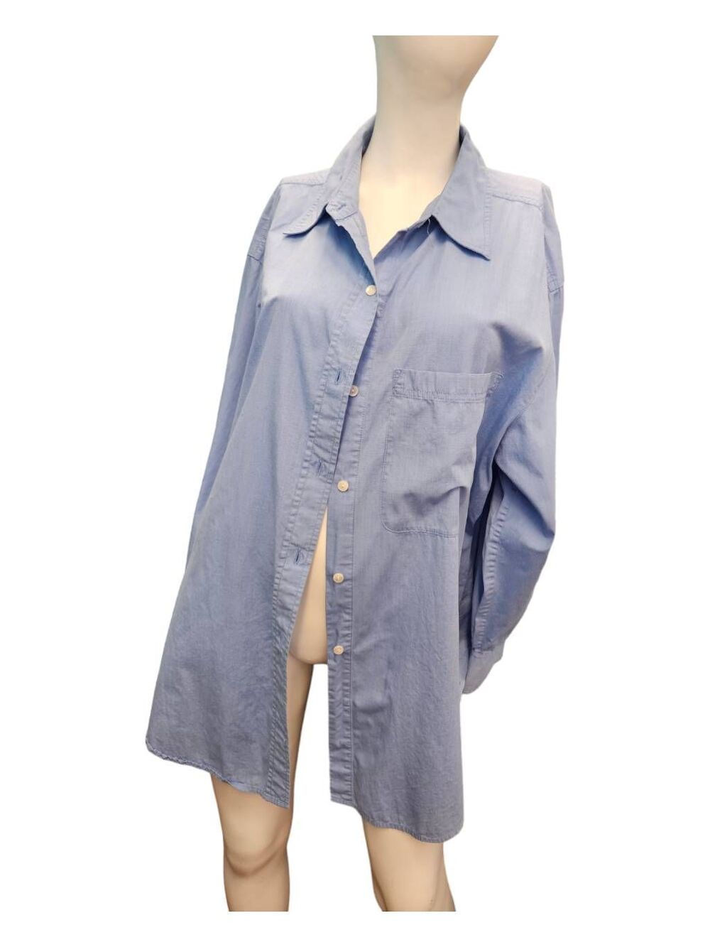 Kate Hill Blue Button Down Shirt Size Women’s Size 1X Cotton
